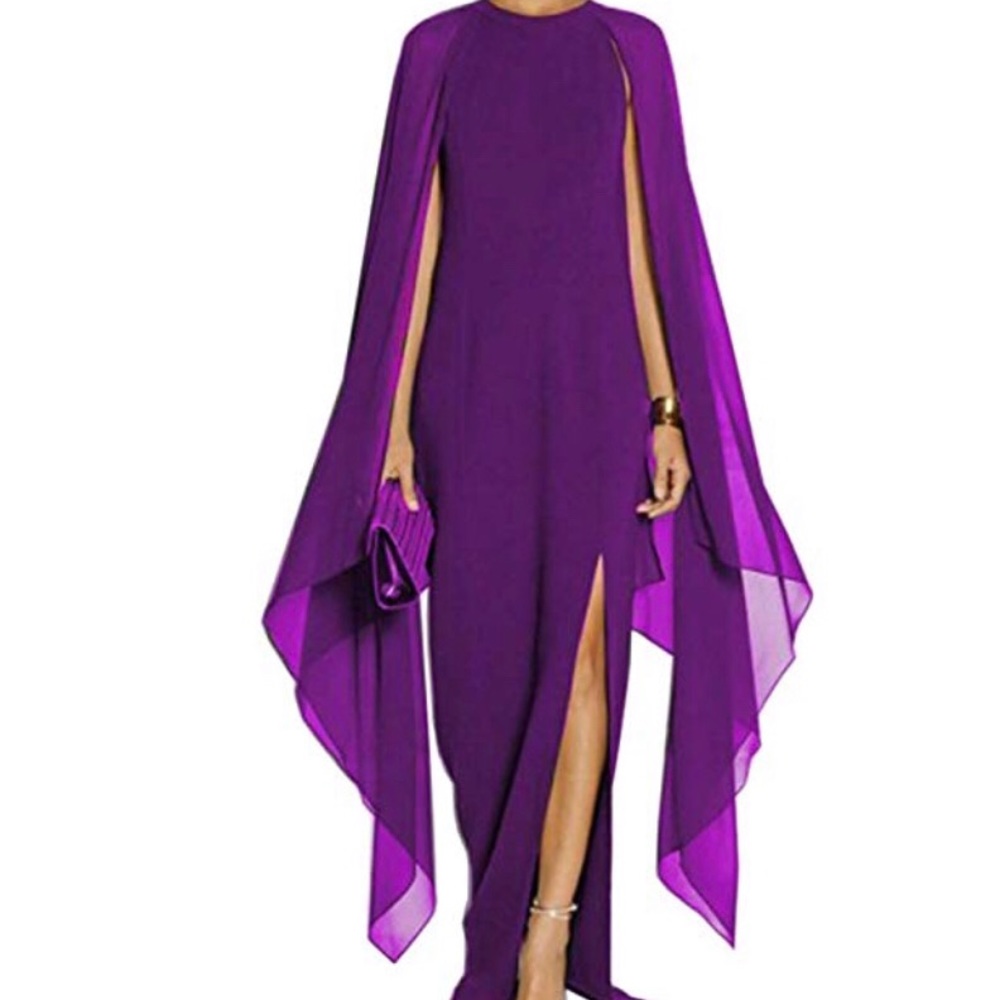 Purple evening gown dress S